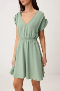 TRENDYOLMİLLA MINT Plain Short/Mini Weaving Dress - Image 3