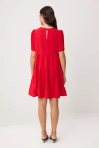 TRENDYOLMİLLA Red Plain Short / Mini  Weaving Dress - Image 4
