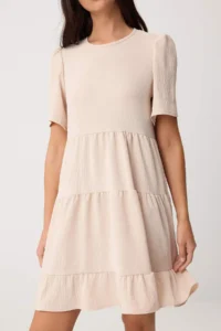 TRENDYOLMİLLA Stone Plain Short / Mini  Weaving Dress - Image 3