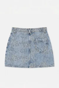 TRENDYOLMİLLA Limited Edition Blue Patterned Mini DENIM Skirt - Image 7