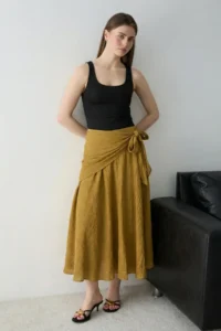 TRENDYOLMİLLA Oil Green  Skirt - Image 2