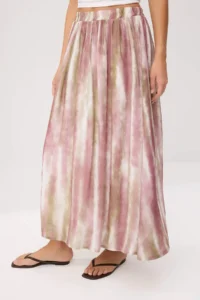 TRENDYOLMİLLA Pink gradient Patterned LONG Maxi Lined Skirt - Image 3