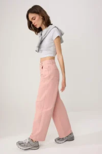 TRENDYOLMİLLA Pink High Waist barrel jeans - Image 2