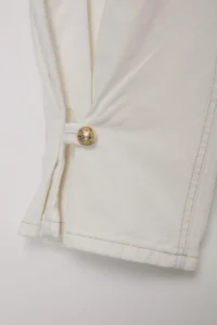 TRENDYOLMİLLA Limited Edition Ecru Hem Detailed High Waist Baggy jeans - Image 2