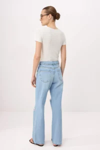 TRENDYOLMİLLA Mavi Split Detailed High Waist Wide Leg jeans - Image 5