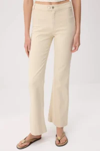 TRENDYOLMİLLA Ecru High Waist Medium Flexible Flare flared leg jeans - Image 3
