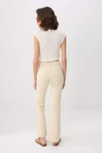 TRENDYOLMİLLA Ecru High Waist Medium Flexible Flare flared leg jeans - Image 4
