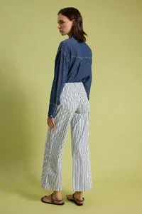 TRENDYOLMİLLA Multicolored Striped High Waist Wide Leg jeans - Image 4