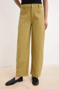 TRENDYOLMİLLA Light Khaki Pocket Detail Tencel Blended High Waist Baggy jeans - Image 3
