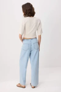 TRENDYOLMİLLA Light Blue Loose Regular Waist Wide Leg jeans - Image 4