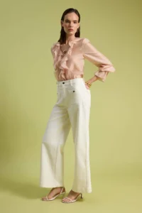 TRENDYOLMİLLA WHITE Pocket Detail comfort Regular Waist Wide Leg jeans - Image 2