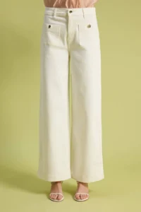TRENDYOLMİLLA WHITE Pocket Detail comfort Regular Waist Wide Leg jeans - Image 3