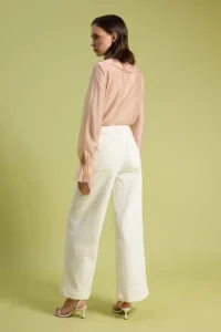 TRENDYOLMİLLA WHITE Pocket Detail comfort Regular Waist Wide Leg jeans - Image 4
