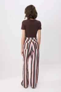TRENDYOLMİLLA Multicolored Striped High Waist Wide Leg jeans - Image 4