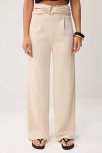 TRENDYOLMİLLA Stone Carrot/Salwar Accessory Detailed Regular Waist Pipe Both Soft Touch Knitting Pants - Image 3