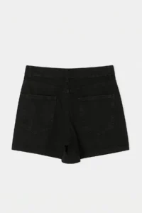 TRENDYOLMİLLA Black High Waist 100% Cotton DENIM City Shorts - Image 2