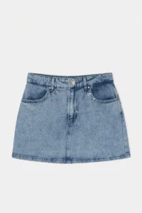 TRENDYOLMİLLA Limited Edition Blue Trok Detailed DENIM Shorts Skirt