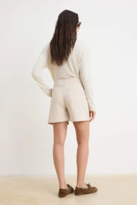 TRENDYOLMİLLA Ecru Button Detailed City Size DENIM Shorts - Image 4