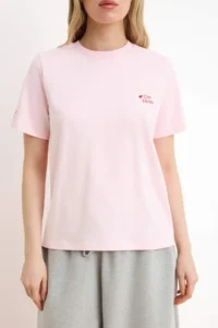 TRENDYOLMİLLA Light Pink Cat Mom Grafikli Embroidered Regular/Normal Pattern Tok 100% Cotton Knitting T-Shirt - Image 3