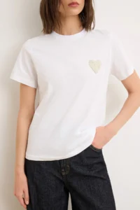TRENDYOLMİLLA Ecru Plain Regular Crew Neck Standard Sleeve Short LONG 100% Cotton Knitting T-Shirt - Image 3