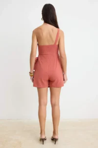 TRENDYOLMİLLA Brick Red Wide Leg Jumpsuit - Image 4