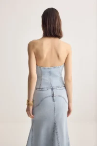 Muse for all x Trendyolmilla buttoned DENIM Vest - Image 6