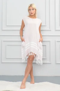 My-o Women's Peshtemal Cotton Beach Dress 100% Cotton, Authentic