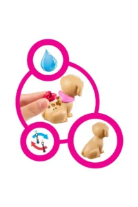 Barbie and Pet Shop Playset with 4 Animal Friends and Accessories, For Ages 3-7 GRG90 - Image 3