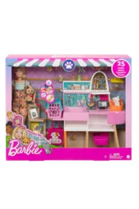 Barbie and Pet Shop Playset with 4 Animal Friends and Accessories, For Ages 3-7 GRG90 - Image 4