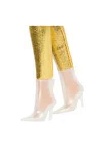 Barbie Glamorous Party Dolls - Blond haired Barbie Fashionistas doll with Gold Jumpsuit HRH19 - Image 4