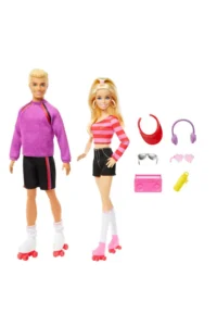 Barbie & Ken 65th Anniversary Set of 2 Party Dolls and 6 accessories, skating theme, 65th anniversary HXK90 - Image 5