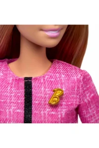 Barbie Future Leader Doll, with clothes, 2 gold bracelets and badge, sticker HXN96 - Image 5
