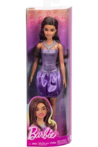Barbie Charming Party Dolls - Brunette in Purple Metallic Dress, Barbie Fashionistas doll HYT92