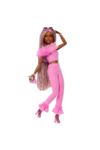 Barbie STYLE ICON™ Baby - HYV28 with Brown Braided Hair and Pink soft suit
