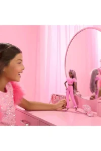 Barbie STYLE ICON™ Baby - HYV28 with Brown Braided Hair and Pink soft suit - Image 3