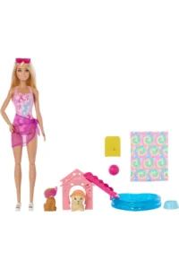 Barbie Pool Party Play Set with Puppy JBF35
