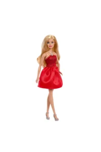 Barbie ® Mattel 80th Anniversary® Doll with her ruby ​​red dress, matching the collection, JGD25