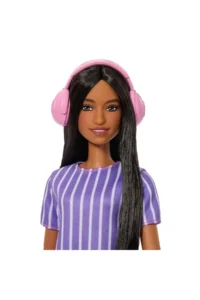 Barbie ® Fascinating Party Babies (Fashionistas) - Purple Striped Dress (Autism) - Image 5