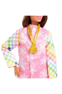 Barbie Snowboarder Barbie® Play Set | JKF78 with her pink jacket and color-changing snowboard accessory - Image 4