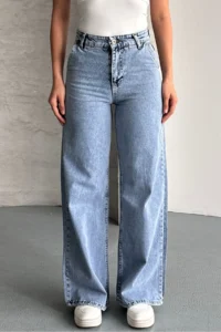 macharel jeans Women High Waist Jeans Yan Pocket Jeans Palazzo Pants Pants - Image 5