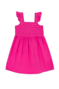 US Polo Shirt Assn. Girls' Pink Sleeveless Weaving Dress - Image 2