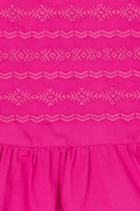 US Polo Shirt Assn. Girls' Pink Sleeveless Weaving Dress - Image 4