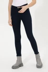 US Polo Assn. Women Navy Blue Toothpick Fit Pants - Image 2