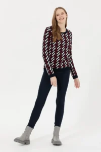 US Polo Assn. Women Navy Blue Toothpick Fit Pants - Image 3