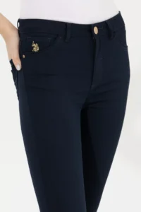 US Polo Assn. Women Navy Blue Toothpick Fit Pants - Image 5