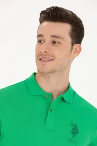 US Polo Assn. Men Elma Green Polo Shirt Collar T-Shirt - Image 5