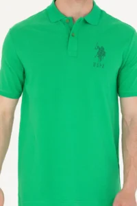 US Polo Assn. Men Elma Green Polo Shirt Collar T-Shirt - Image 6