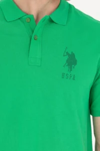 US Polo Assn. Men Elma Green Polo Shirt Collar T-Shirt - Image 7