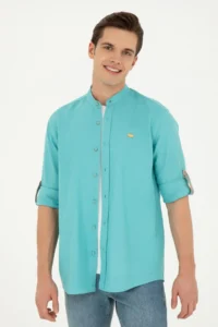 US Polo Assn. Men MINT Long Sleeve Shirt - Image 3