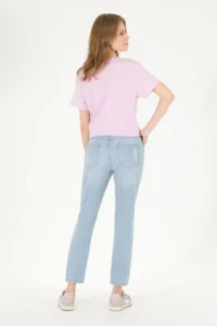 US Polo Assn. Women Light Blue Size Friend Fit Jeans Pants - Image 4